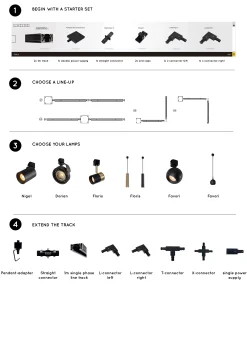 TRACK T-koppelstuk - 1-fase Railsysteem / Railverlichting - Zwart (Uitbreiding)*Lucide Cheap