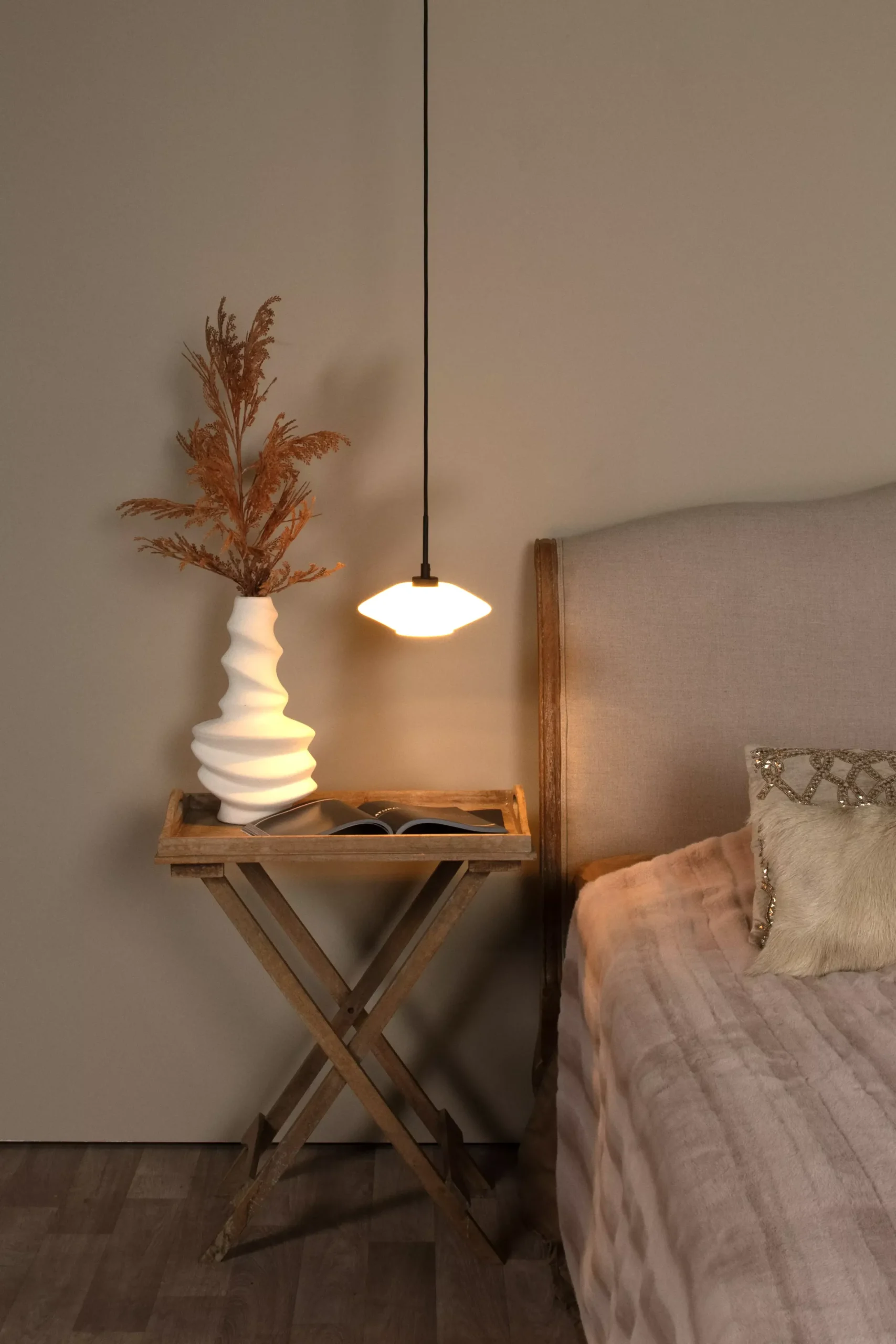 TREVOR - Hanglamp - Ø 20 cm - 1xG9 - Opaal*Lucide Discount