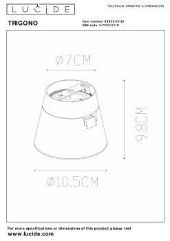 TRIGONO - Plafondspot - Ø 10,5 cm - 1xGU10 - Zwart*Lucide Shop