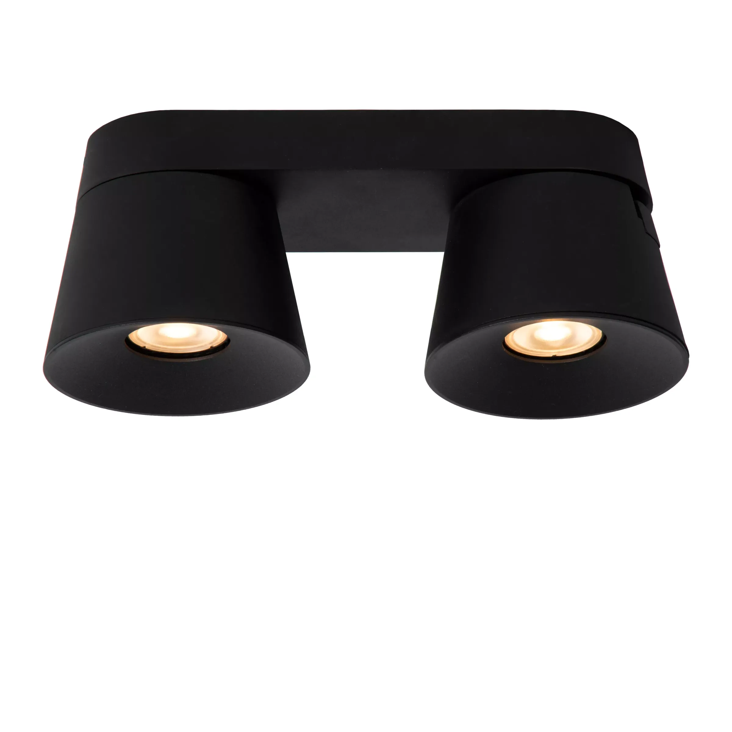 TRIGONO - Plafondspot - 2xGU10 - Zwart*Lucide Cheap