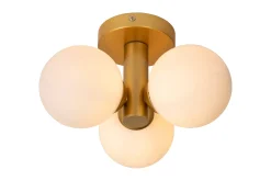 TRUDY - Plafonnière Badkamer - Ø 28 cm - 3xG9 - IP44 - Mat Goud / Messing*Lucide Sale
