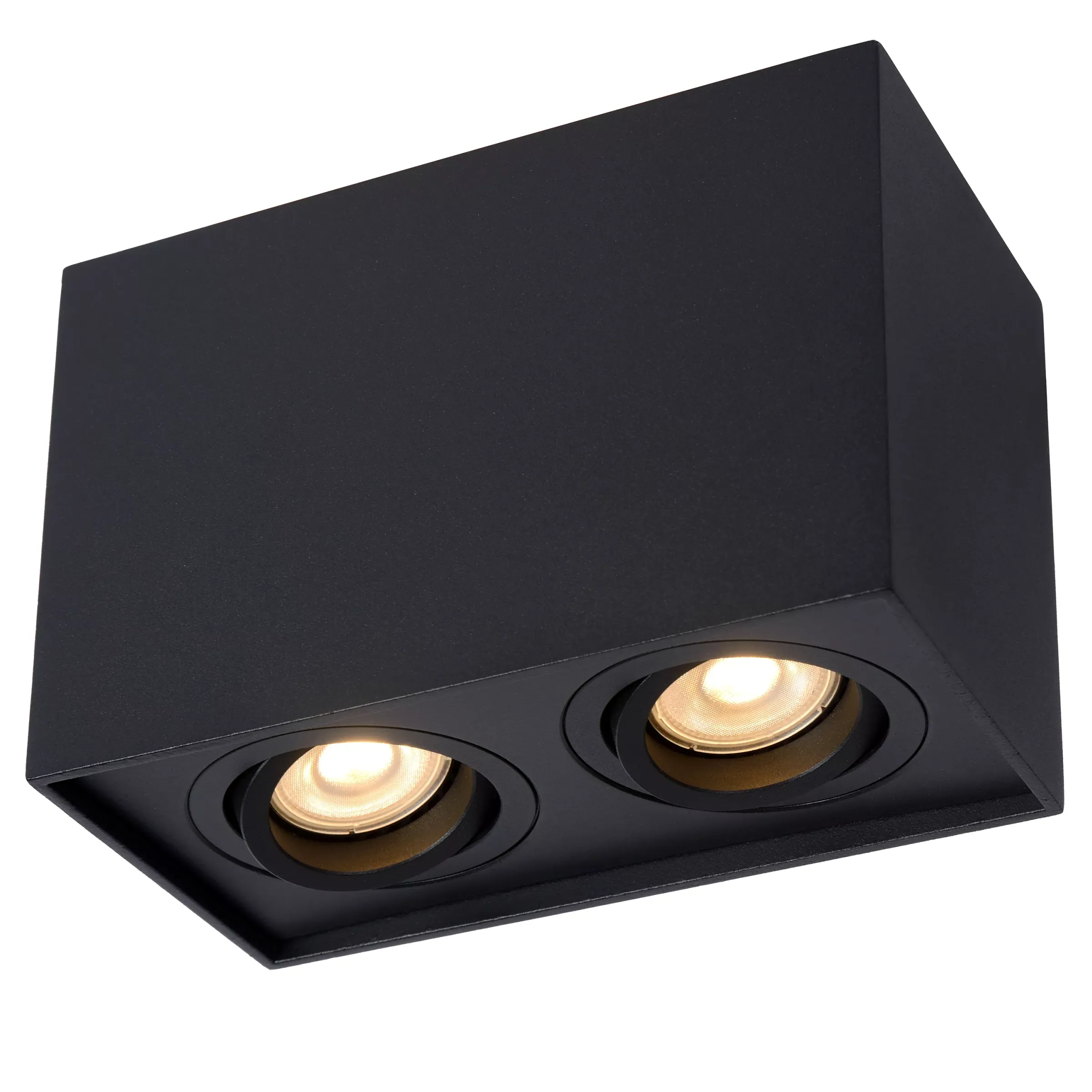 TUBE - Plafondspot - 2xGU10 - Zwart*Lucide Sale