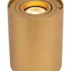 TUBE - Tafellamp - Ø 9,6 cm - LED 3 StepDim - GU10 - 1x5W 2600K/2800K - Mat Goud / Messing*Lucide Store