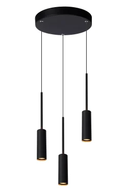 TUBULE - Hanglamp - Ø 26 cm - LED - 3x7W 2700K - Zwart*Lucide Sale