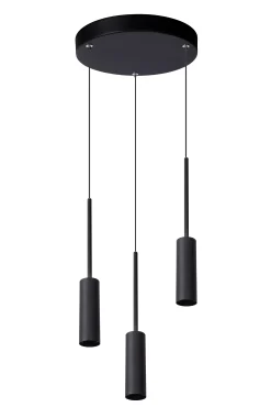TUBULE - Hanglamp - Ø 26 cm - LED - 3x7W 2700K - Zwart*Lucide Sale