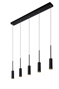 TUBULE - Hanglamp - LED - 5x7W 2700K - Zwart*Lucide Flash Sale