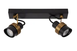 TUNDRAN - Plafondspot - 2xGU10 - Zwart*Lucide Discount