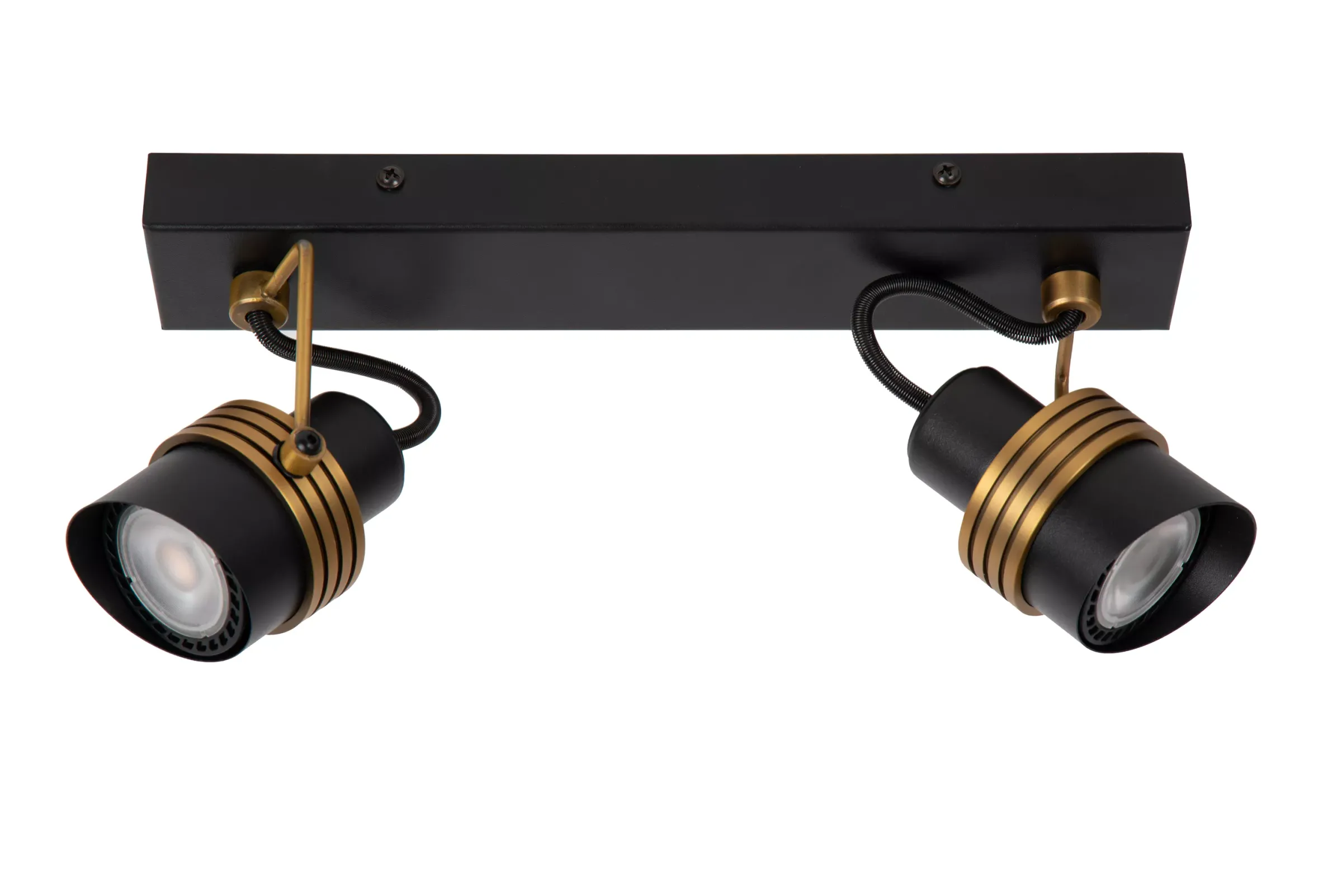 TUNDRAN - Plafondspot - 2xGU10 - Zwart*Lucide Discount
