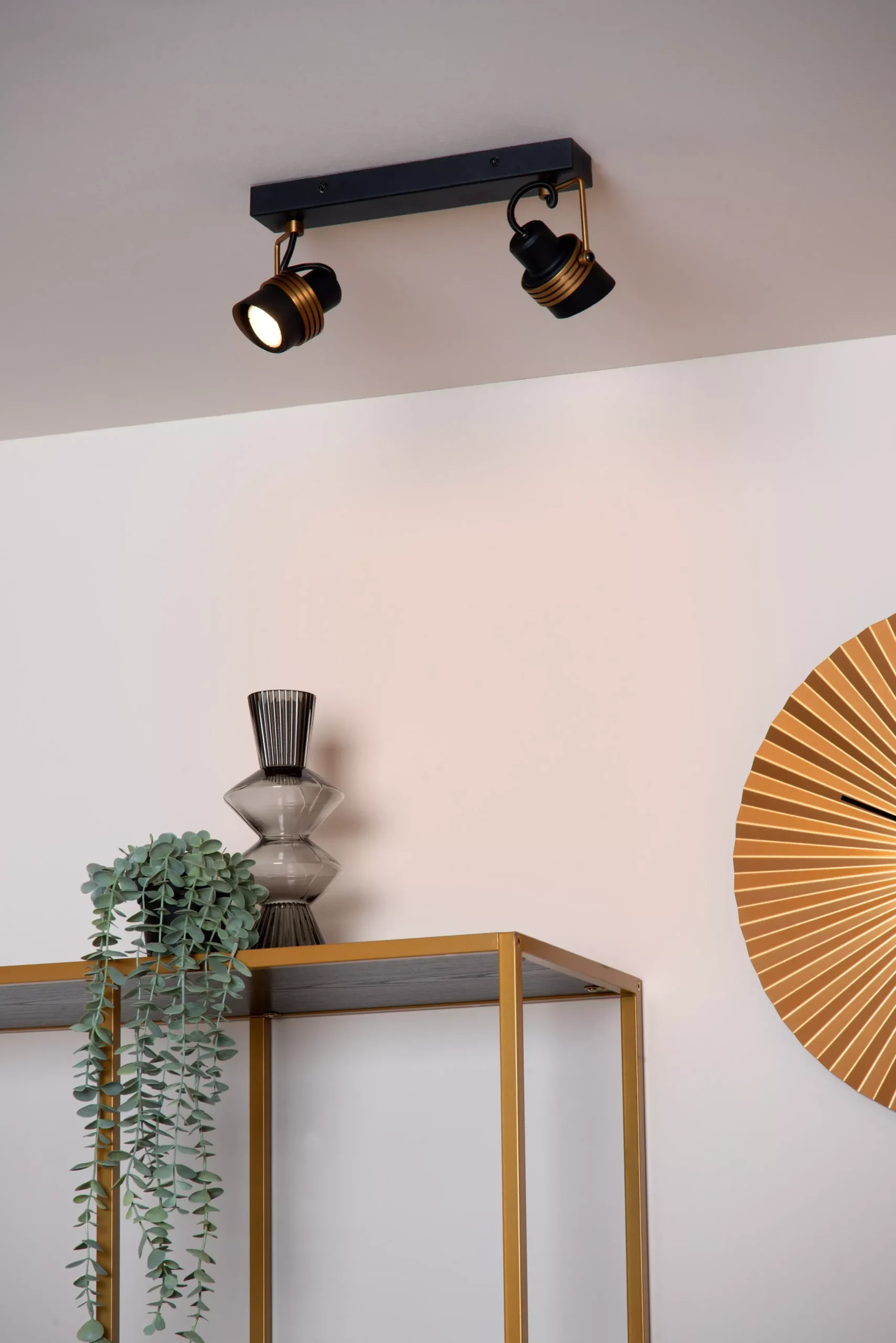 TUNDRAN - Plafondspot - 2xGU10 - Zwart*Lucide Discount