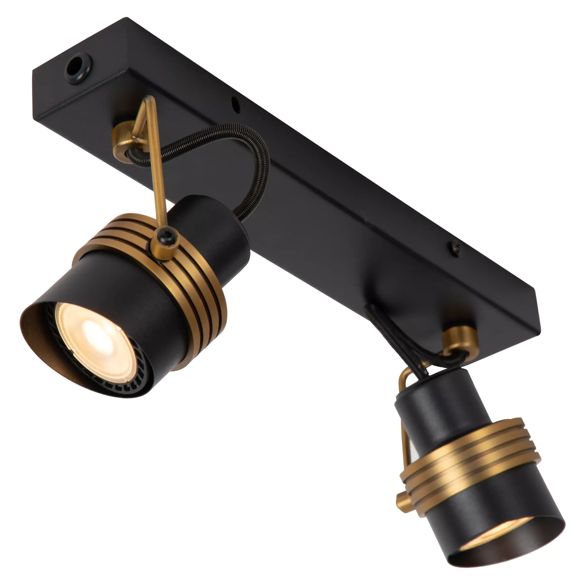 TUNDRAN - Plafondspot - 2xGU10 - Zwart*Lucide Discount