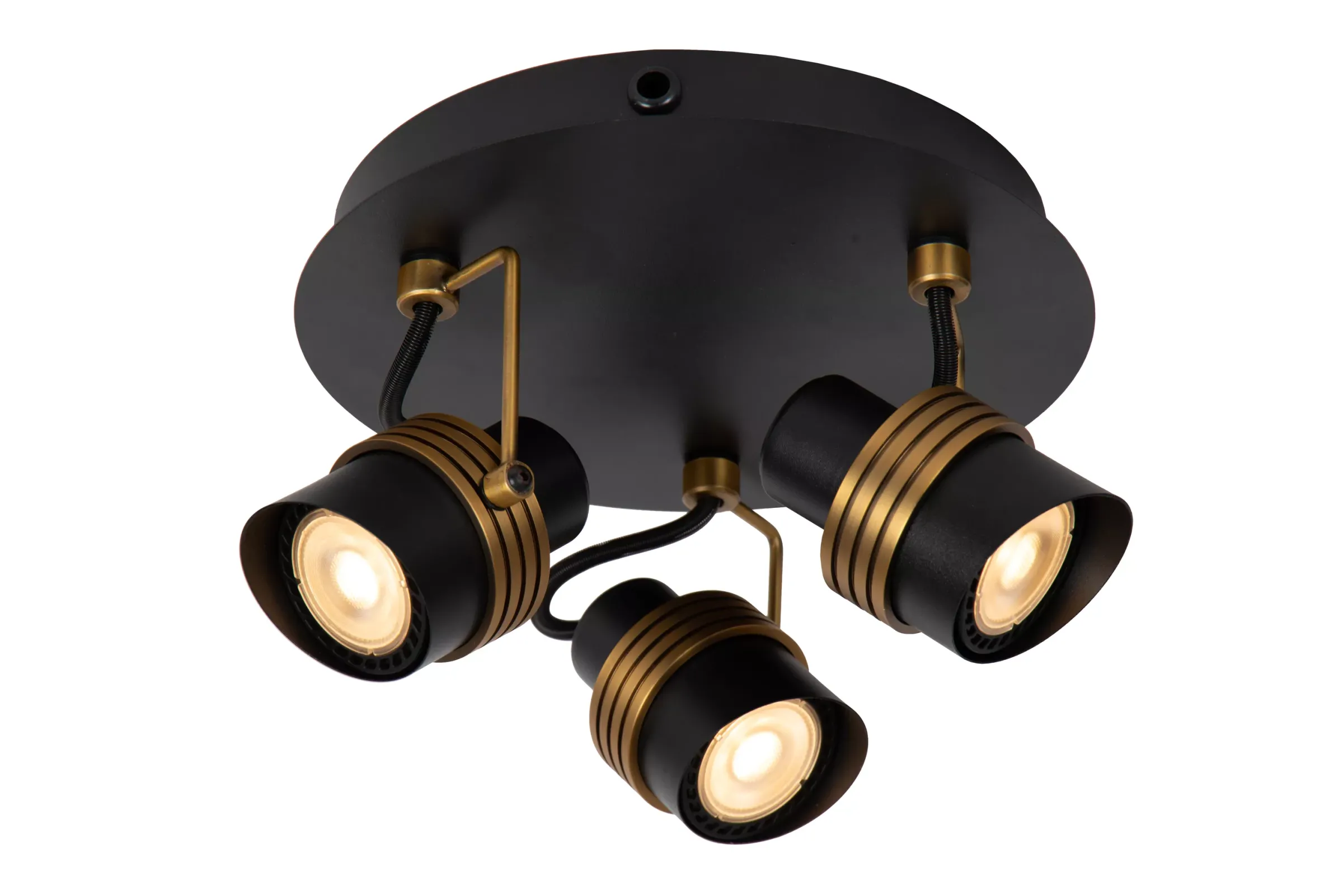 TUNDRAN - Plafondspot - Ø 21 cm - 3xGU10 - Zwart*Lucide New