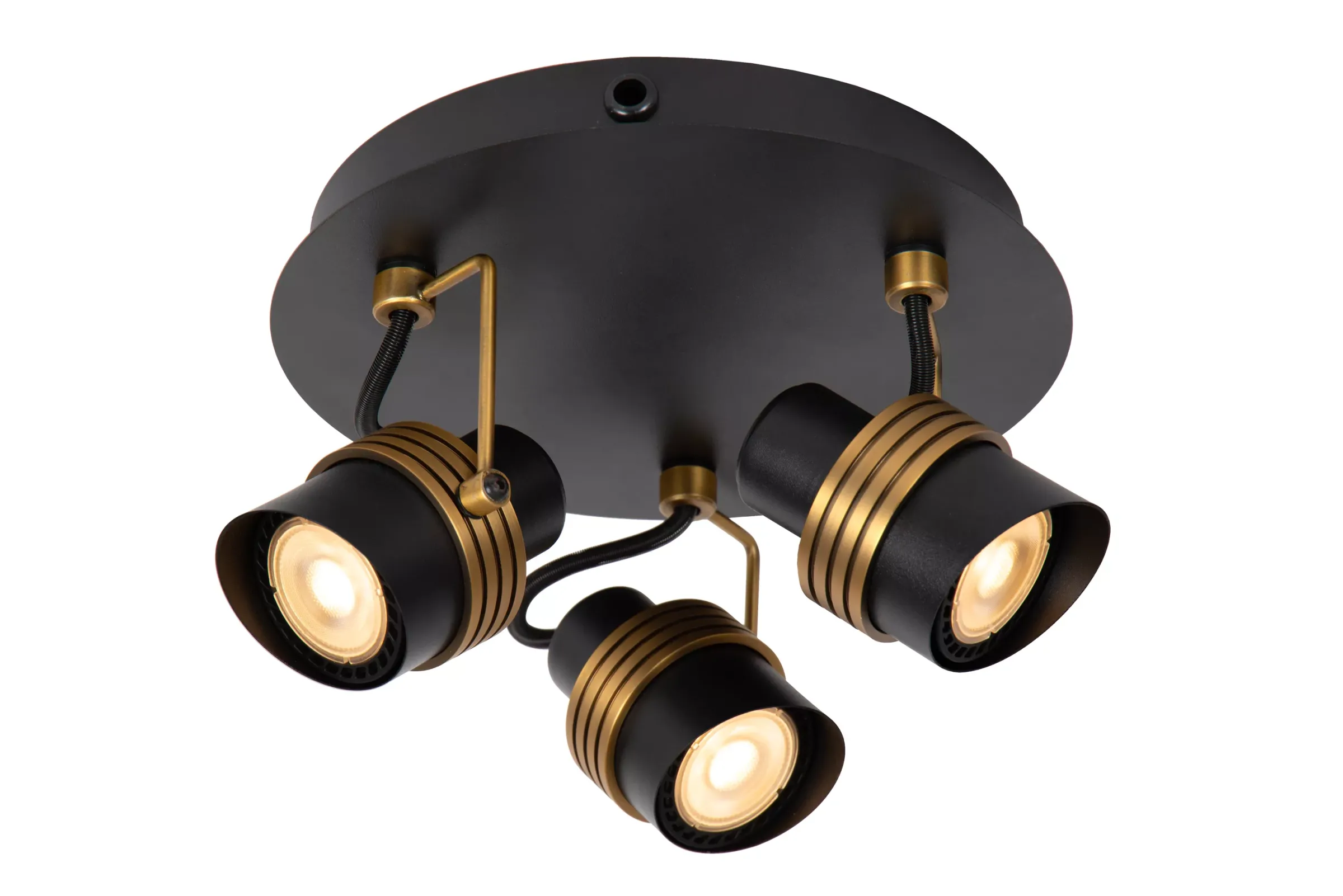 TUNDRAN - Plafondspot - Ø 21 cm - 3xGU10 - Zwart*Lucide New