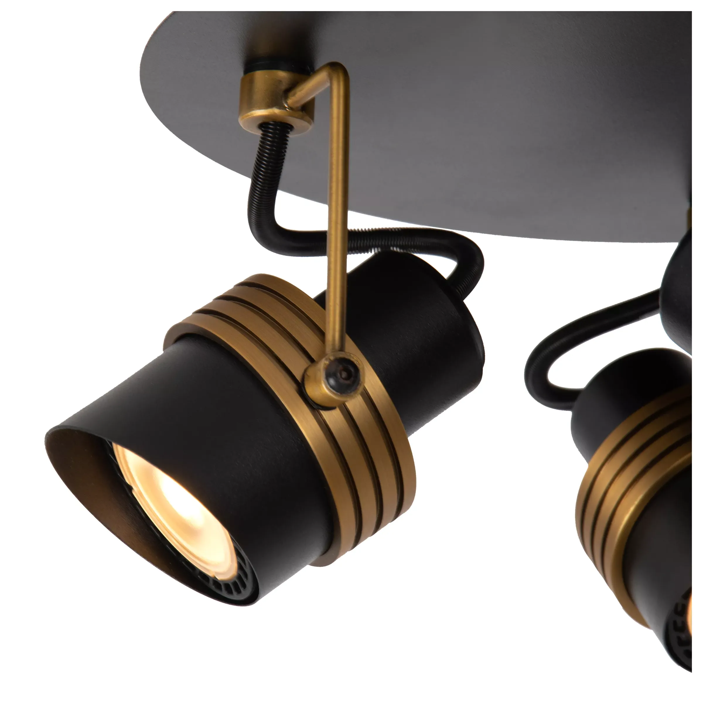 TUNDRAN - Plafondspot - Ø 21 cm - 3xGU10 - Zwart*Lucide New