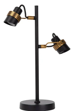 TUNDRAN - Tafellamp - 2xGU10 - Zwart*Lucide Outlet