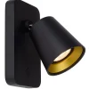TURNON - Bedlamp / Wandlamp - LED Dim to warm - GU10 - 1x5W 2200K/3000K - Zwart*Lucide New