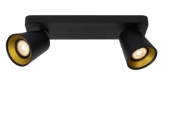 TURNON - Plafondspot - LED Dim to warm - GU10 - 2x5W 2200K/3000K - Zwart*Lucide Flash Sale