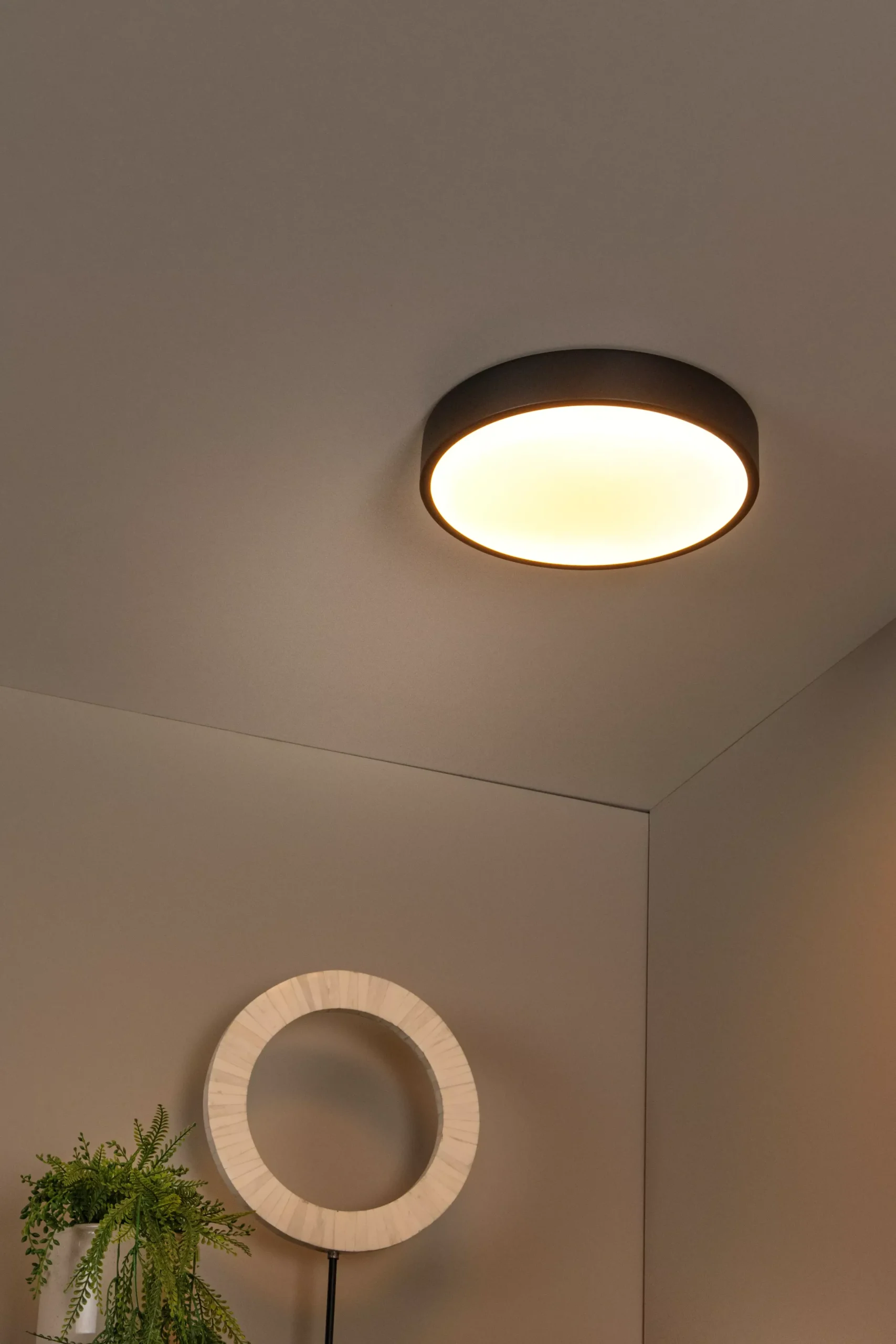 UNAR - Plafonnière - Ø 30 cm - LED 3 StepDim - 1x18W 2700K - Zwart*Lucide Clearance