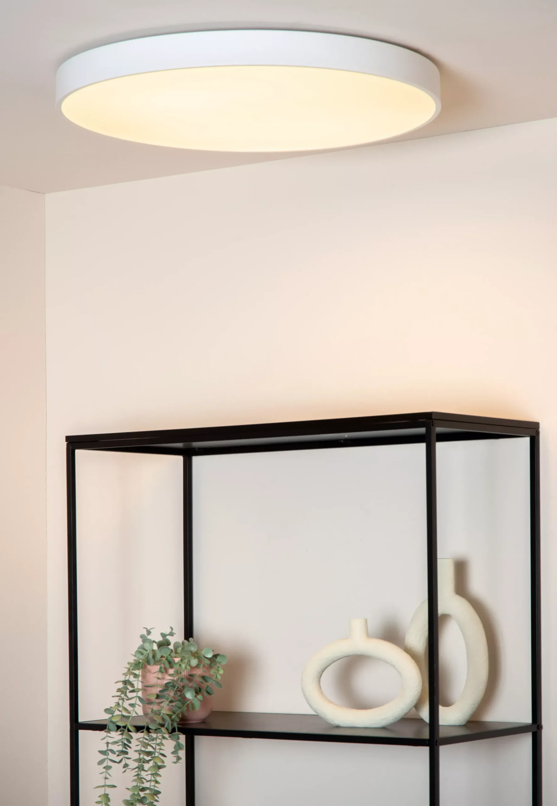 UNAR - Plafonnière - Ø 60 cm - LED 3 StepDim - 1x60W 2700K - Wit*Lucide Hot