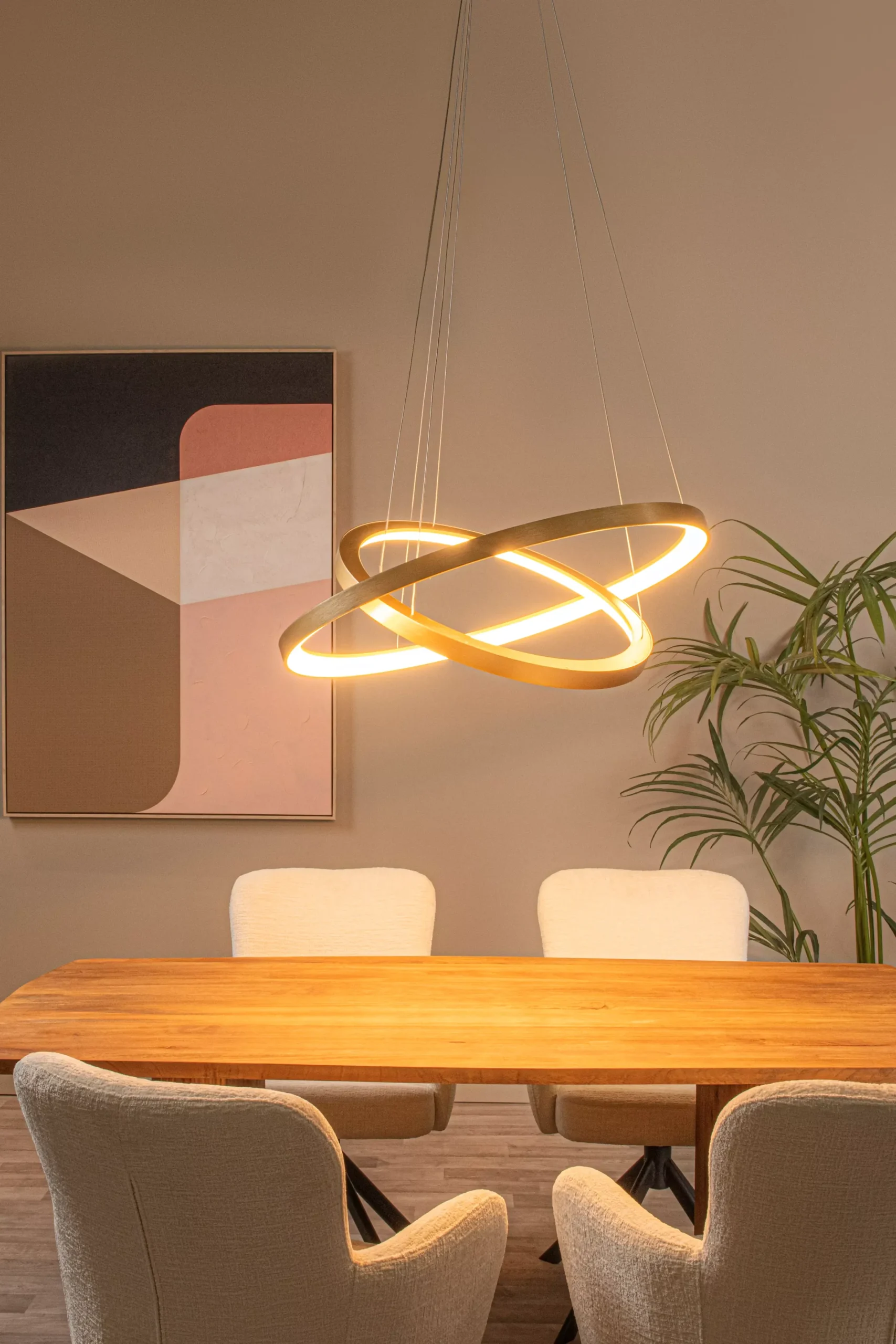 VIDAL - Hanglamp - Ø 78 cm - LED Dimb. - 1x92W 2700K - Mat Goud / Messing*Lucide Clearance