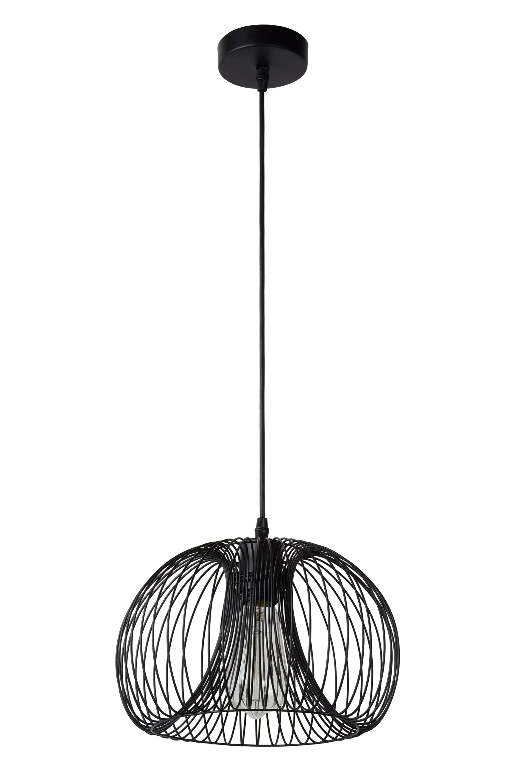 VINTI - Hanglamp - Ø 30 cm - 1xE27 - Zwart*Lucide Online