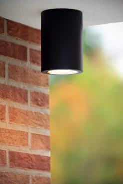 VOLANTIS - Plafondspot Binnen/Buiten - Ø 10,8 cm - 1xE27 - IP54 - Zwart*Lucide Store