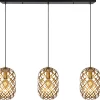WOLFRAM - Hanglamp - 3xE27 - Mat Goud / Messing*Lucide Hot
