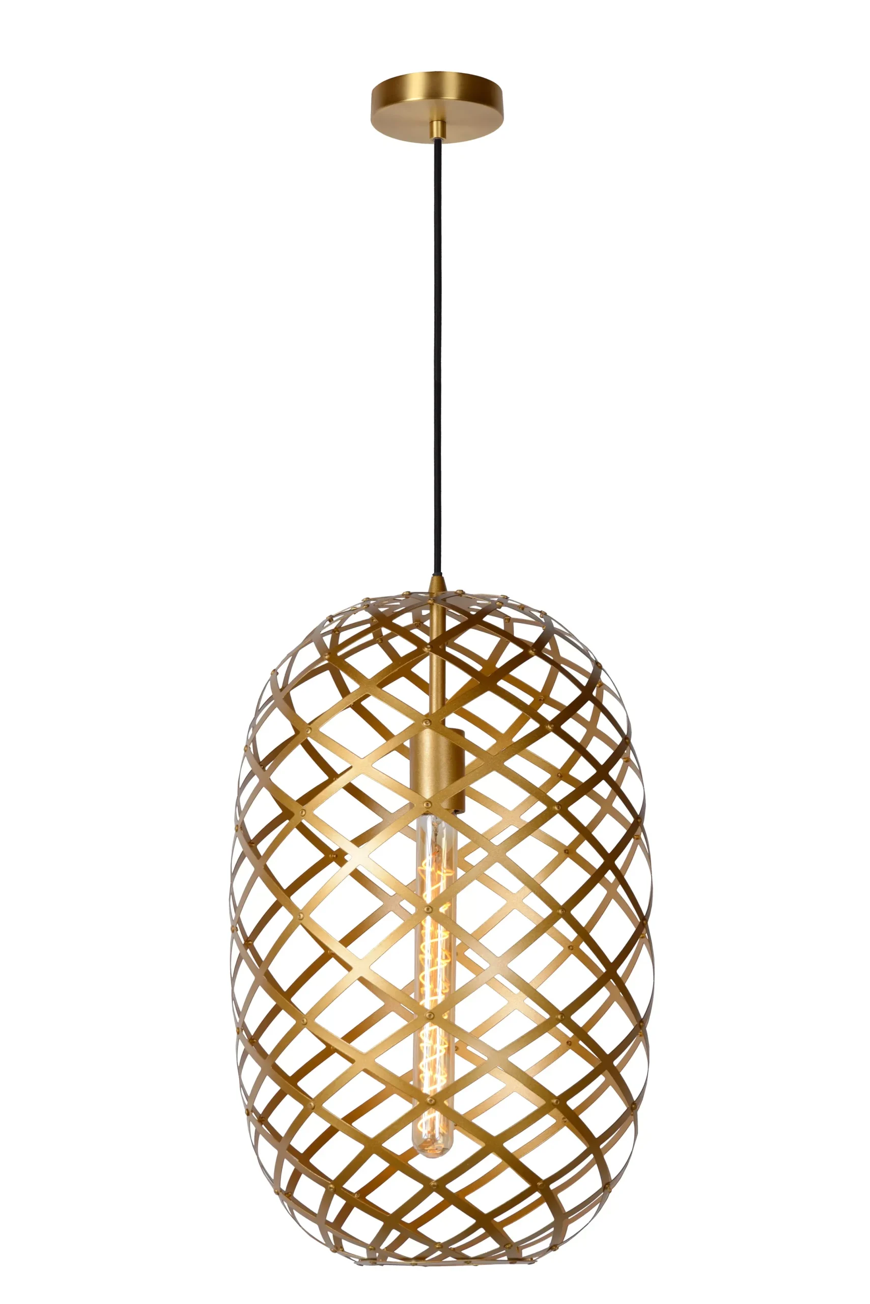 WOLFRAM - Hanglamp - Ø 32 cm - 1xE27 - Mat Goud / Messing*Lucide Cheap