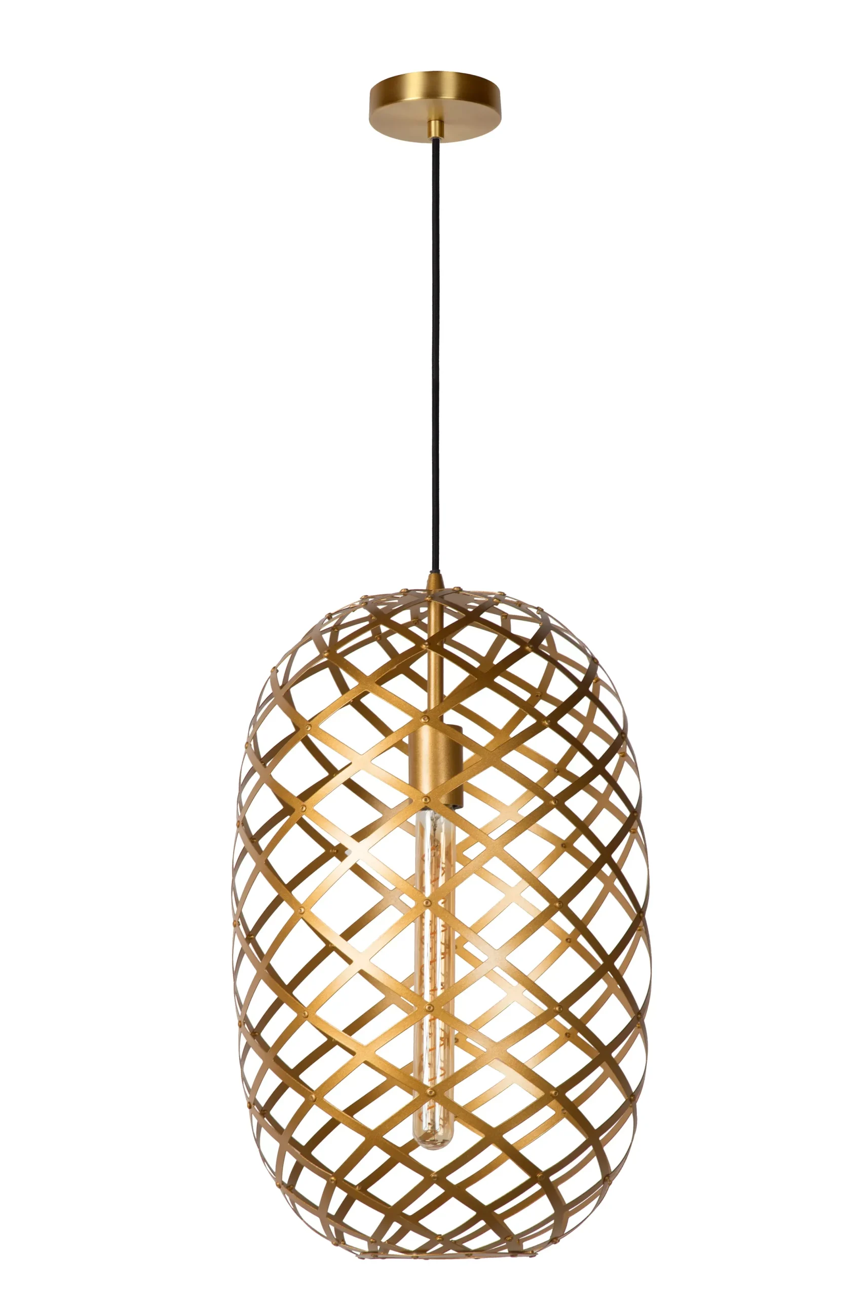 WOLFRAM - Hanglamp - Ø 32 cm - 1xE27 - Mat Goud / Messing*Lucide Cheap