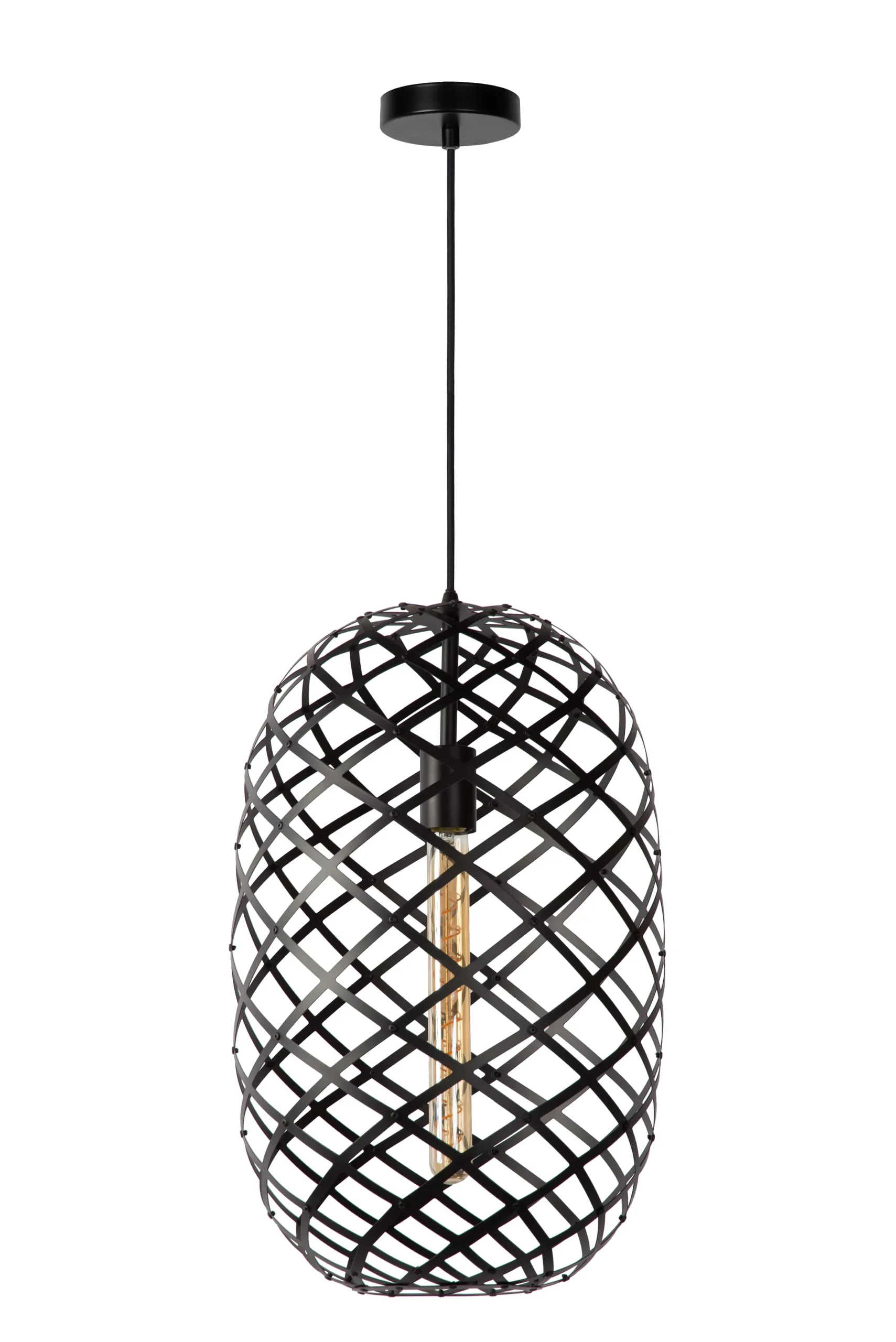 WOLFRAM - Hanglamp - Ø 32 cm - 1xE27 - Zwart*Lucide Sale