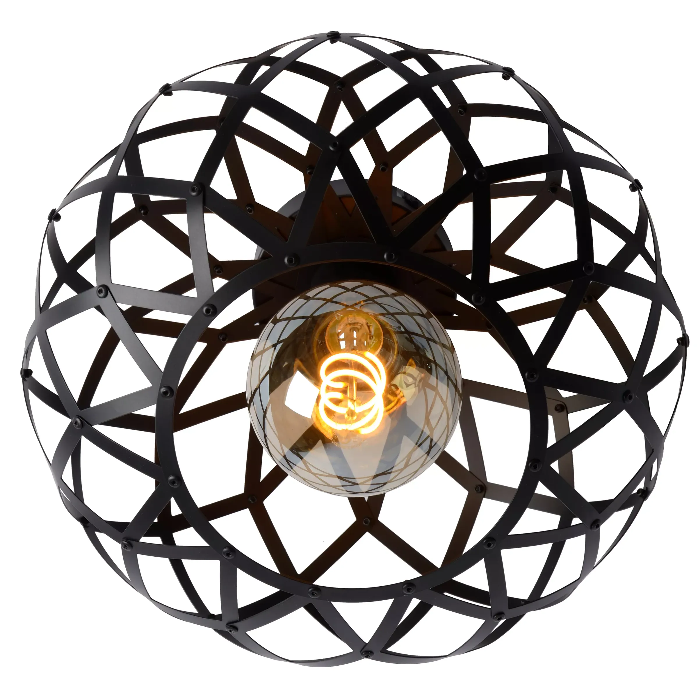WOLFRAM - Plafonnière - Ø 30 cm - 1xE27 - Zwart*Lucide Discount