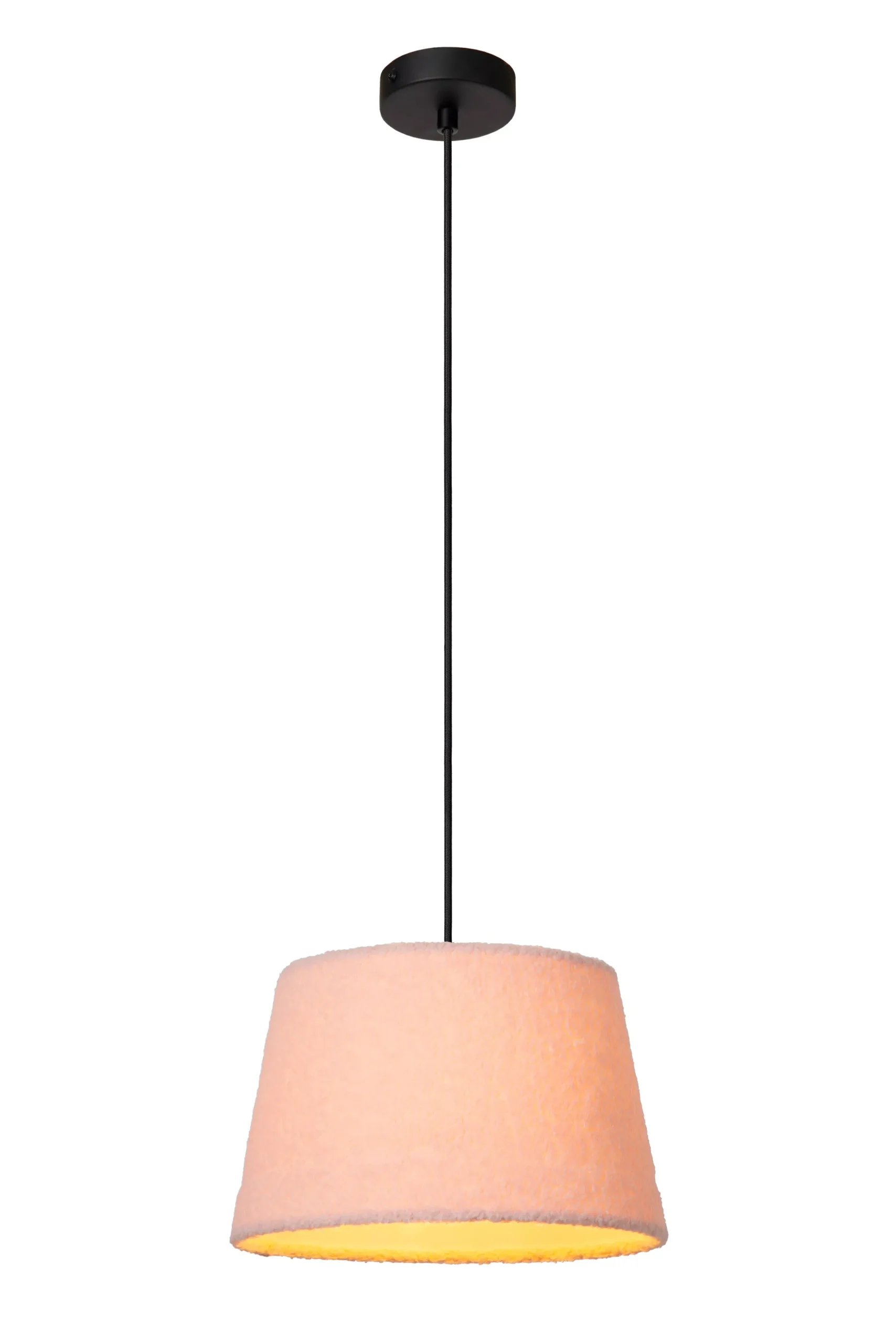 WOOLLY - Hanglamp - Ø 28 cm - 1xE27 - Roze*Lucide Fashion