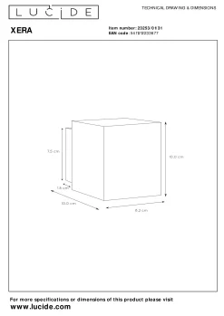 XERA - Wandlamp - 1xG9 - Wit*Lucide Shop
