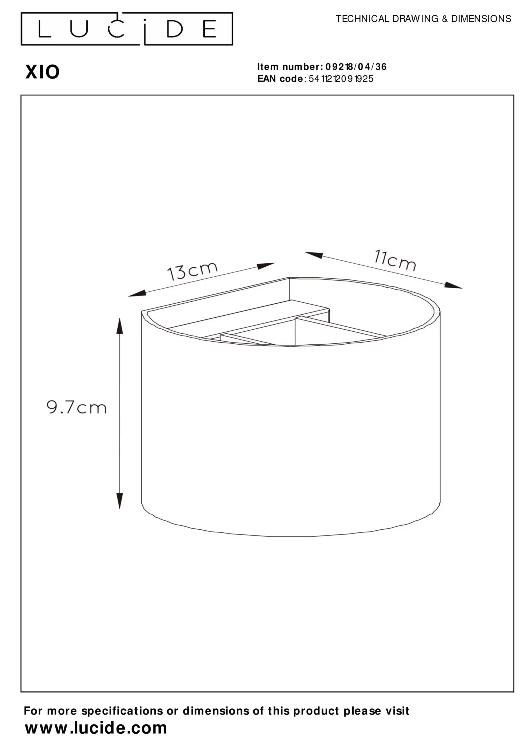 XIO - Wandlamp - LED Dimb. - G9 - 1x3,5W 2700K - Verstelbare stralingshoek - Grijs*Lucide Online
