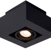 XIRAX - Plafondspot - LED Dim to warm - GU10 - 1x5W 2200K/3000K - Zwart*Lucide Best