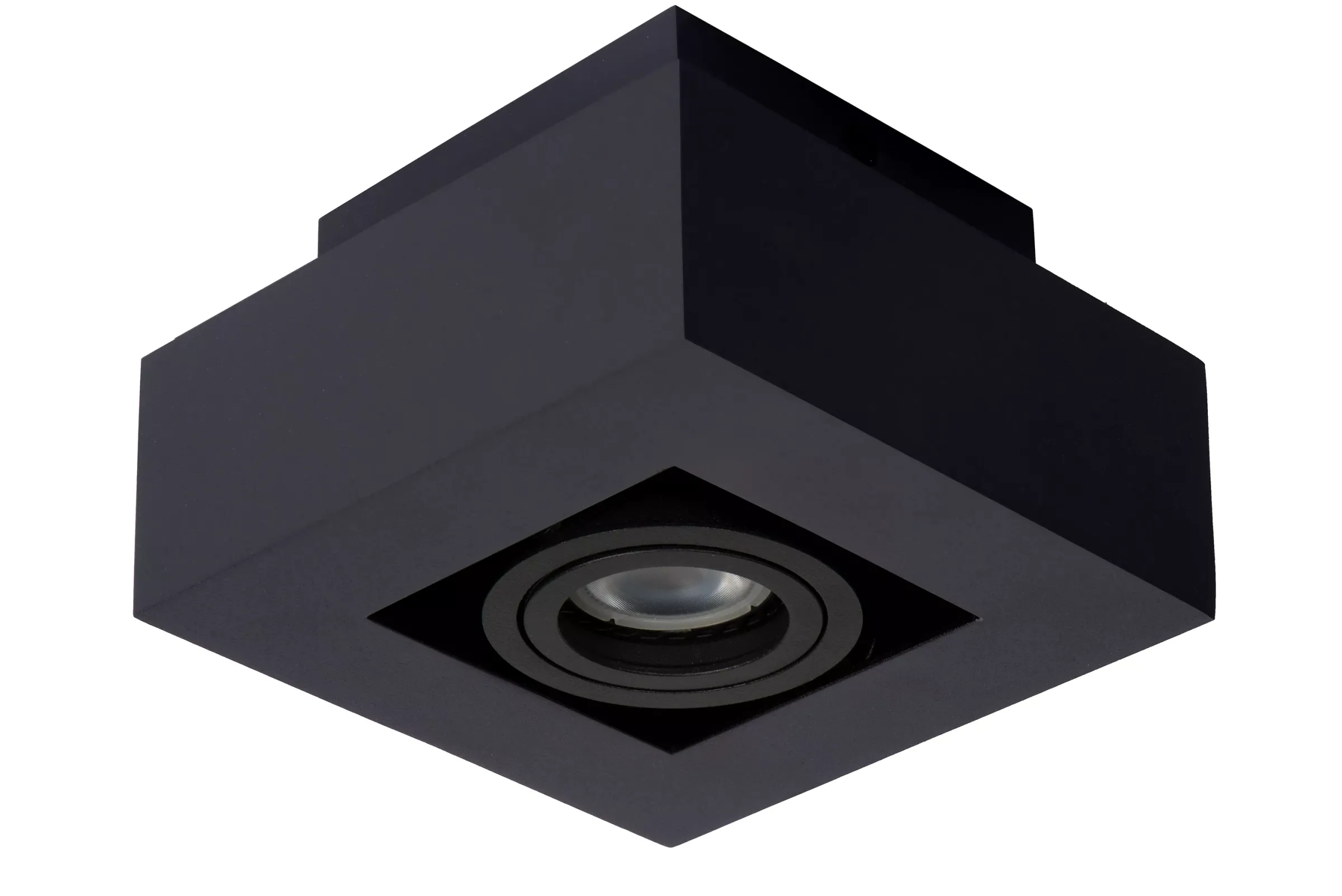 XIRAX - Plafondspot - LED Dim to warm - GU10 - 1x5W 2200K/3000K - Zwart*Lucide Best
