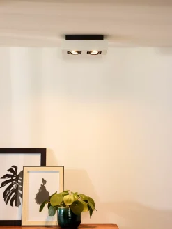 XIRAX - Plafondspot - LED Dim to warm - GU10 - 2x5W 2200K/3000K - Wit*Lucide Clearance