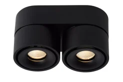 YUMIKO - Plafondspot - LED Dimb. - 2x10W 2700K - Zwart*Lucide Hot