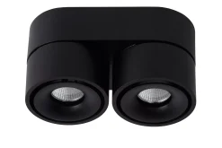 YUMIKO - Plafondspot - LED Dimb. - 2x10W 2700K - Zwart*Lucide Hot