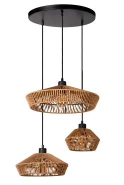 YUNKAI - Hanglamp - Ø 60 cm - 3xE27 - Naturel*Lucide Fashion