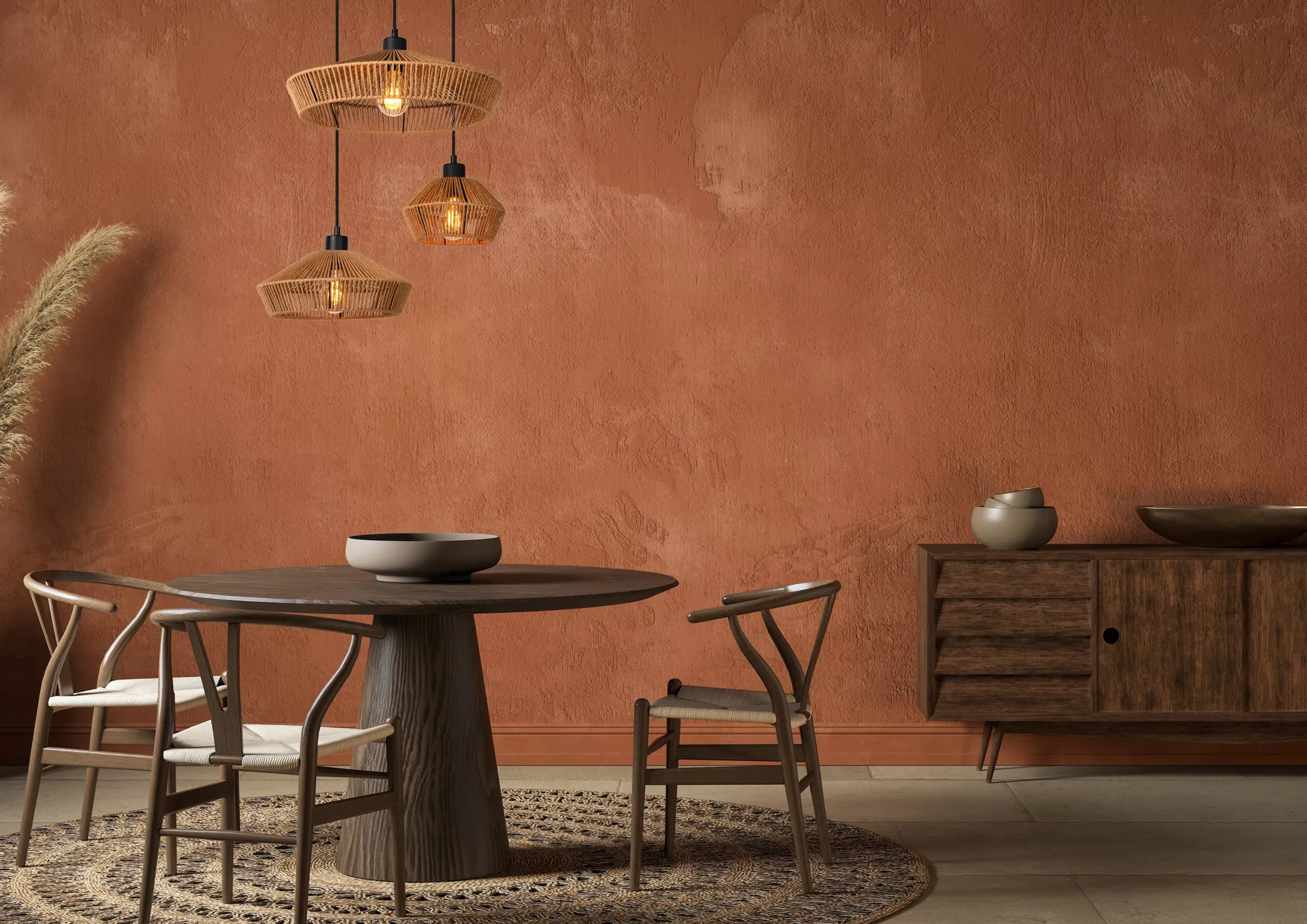 YUNKAI - Hanglamp - Ø 60 cm - 3xE27 - Naturel*Lucide Fashion