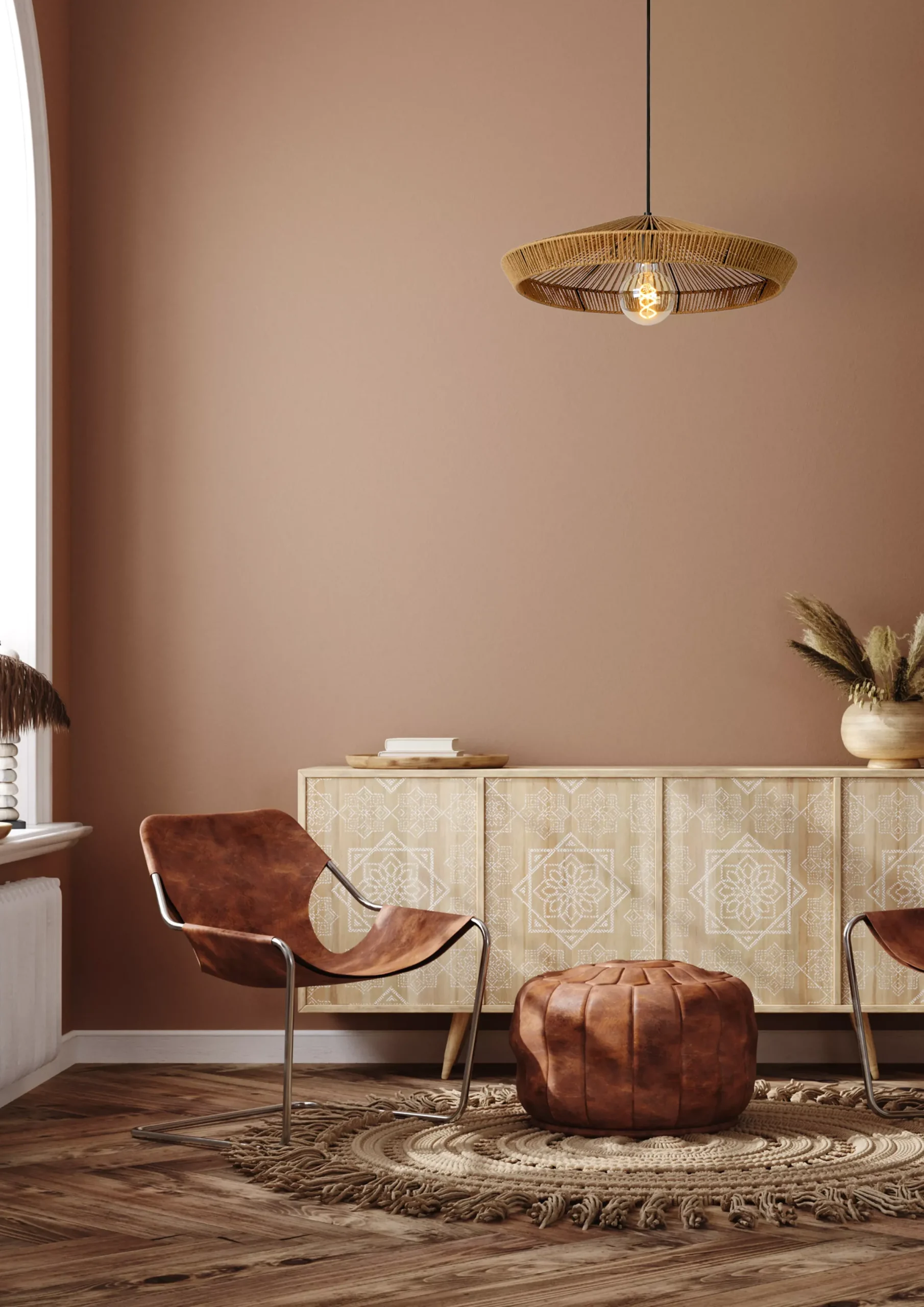 YUNKAI - Hanglamp - Ø 50 cm - 1xE27 - Naturel*Lucide Cheap