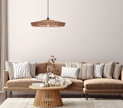 YUNKAI - Hanglamp - Ø 70 cm - 1xE27 - Naturel*Lucide Shop