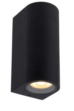 ZARO - Wandspot / Wandlamp Binnen/Buiten - 2xGU10 - IP44 - Zwart*Lucide Best
