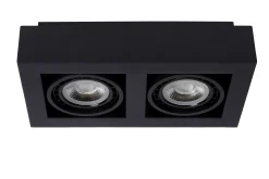 ZEFIX - Plafondspot - LED Dim to warm - GU10 (ES111) - 2x12W 2200K/3000K - Zwart*Lucide Discount