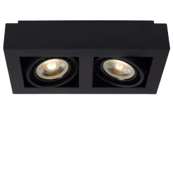 ZEFIX - Plafondspot - LED Dim to warm - GU10 (ES111) - 2x12W 2200K/3000K - Zwart*Lucide Discount