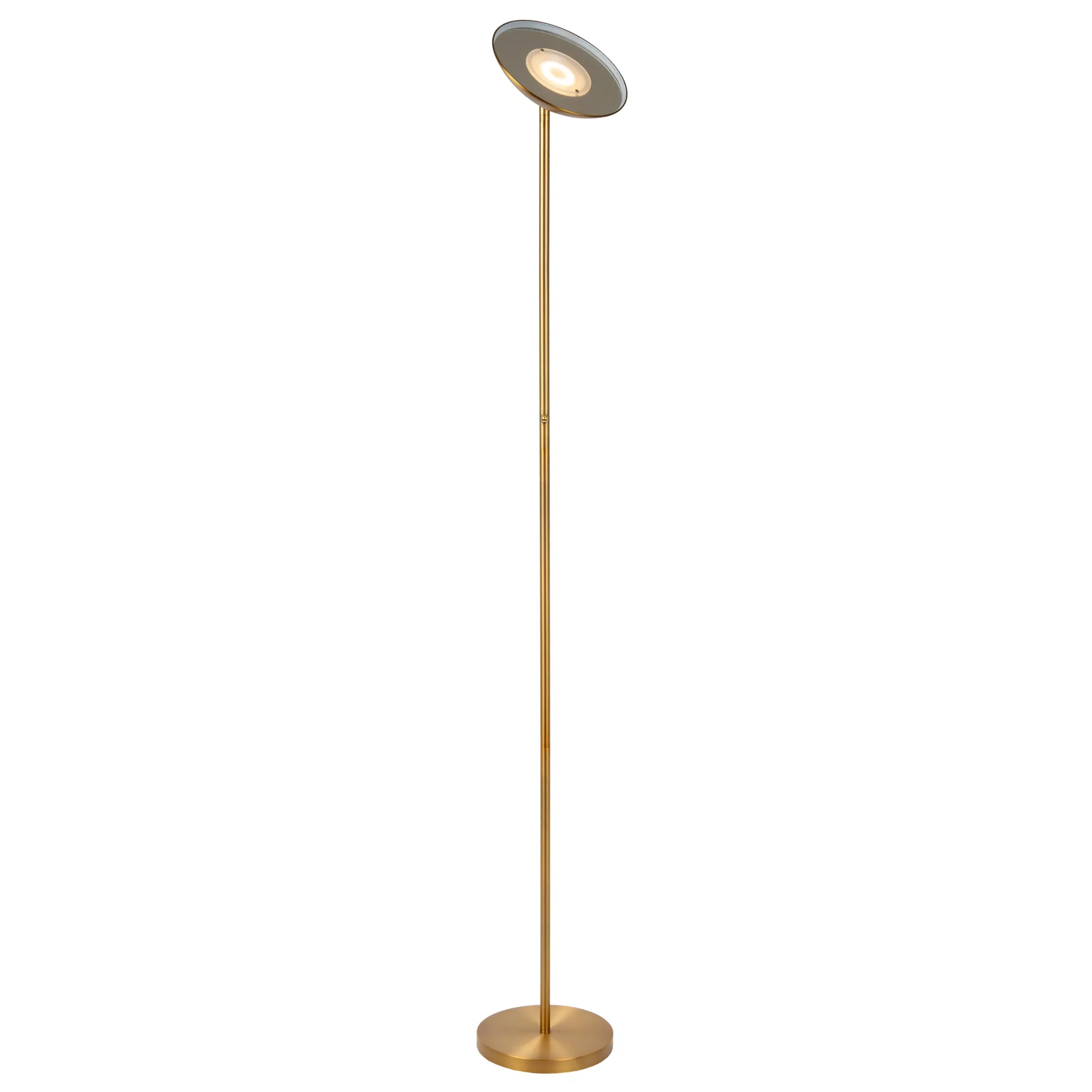 ZENITH - Vloerlamp - Ø 25,4 cm - LED Dimb. - 1x20W 3000K - Mat Goud / Messing*Lucide Cheap