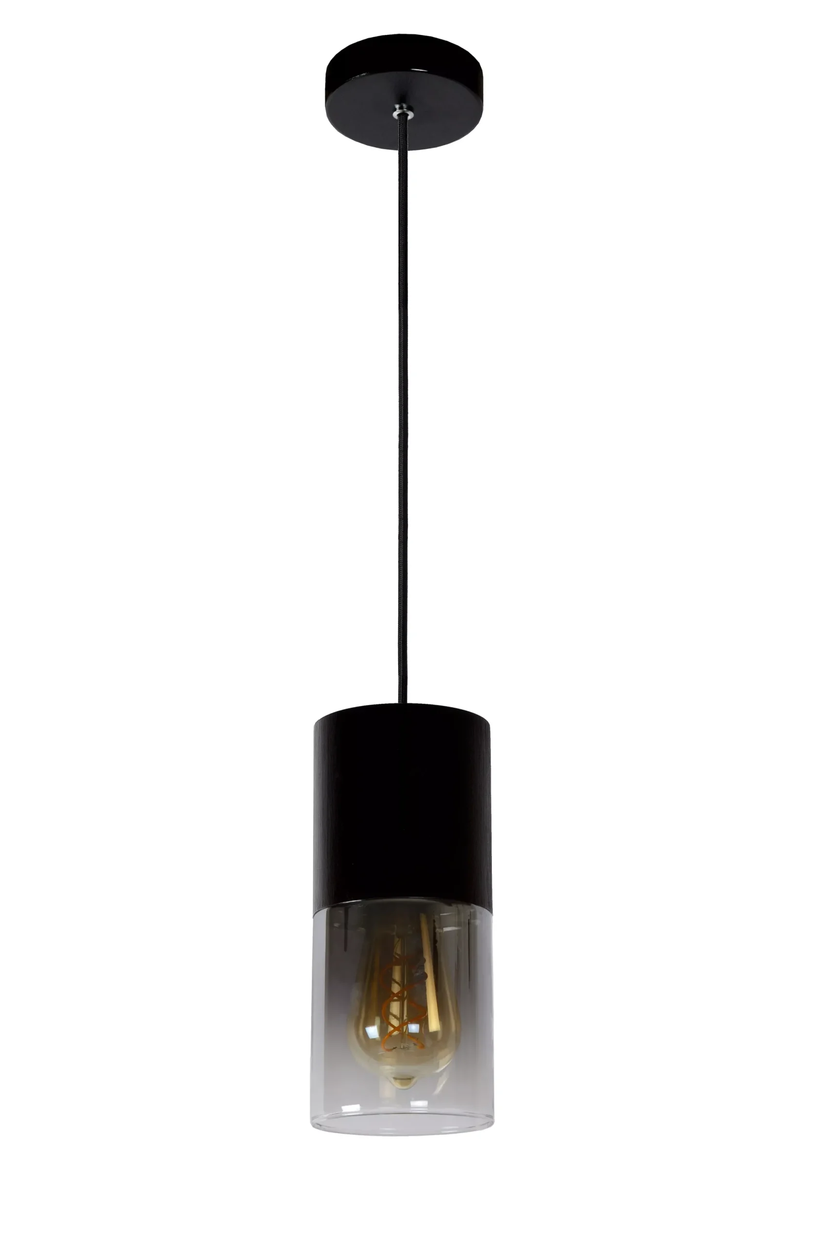 ZINO - Hanglamp - Ø 10 cm - 1xE27 - Fumé*Lucide Store