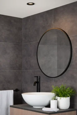 ZIVA - Inbouwspot Badkamer - Ø 8,4 cm - 1xGU10 - IP44 - Zwart*Lucide Shop