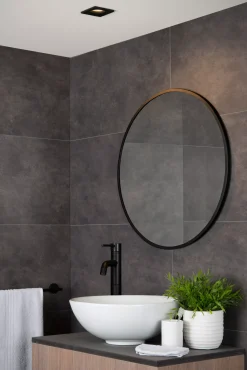 ZIVA - Inbouwspot Badkamer - 1xGU10 - IP44 - Zwart*Lucide Store