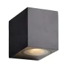 ZORA-LED - Wandspot / Wandlamp Binnen/Buiten - LED Dimb. - GU10 - 1x5W 3000K - IP44 - Zwart*Lucide Shop